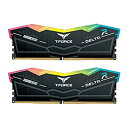 【中古】【輸入品 未使用】TEAMGROUP T-Force Delta RGB DDR5 32GB キット (2x16GB) 6000MHz (PC5-48000) CL40 デスクトップメモリーモジュール Ram (ブラック) Z690 - FF3