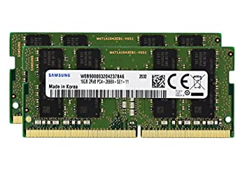 【中古】【輸入品・未使用】純正品 32GB (2x16GB) MSI GF63 GF65 GL65 GE75 GF75 GT76 GS75 GP75 薄型 レオパード レイダー ステルス タイタン DT DDR4 2666MHz PC4-21300 S