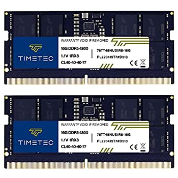 【中古】【輸入品・未使用】Timetec 32GB キット (2x16GB) DDR5 4800MHz PC5-38400 アンバッファード ノンECC 1.1V CL40 1Rx8 シングルランク 262ピン SODIMM ノートパソコ 【中古】【輸入品・未使用】Timetec 32GB キット (2x16GB) DDR5 4800MHz PC5-38400 アンバッファード ノンECC 1.1V CL40 1Rx8 シングルランク 262ピン SODIMM ノートパソコ