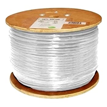 Vertical Cable Cat6, 550 MHz, Shielded, 23AWG, Solid Bare Copper, 1000ft, White, Bulk Ethernet Cable