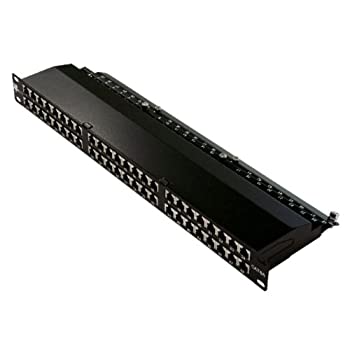 Vertical Cable Cat6A 48 Port Shielded Krone Type 19" Horizontal Rackmount 1U Patch Panel