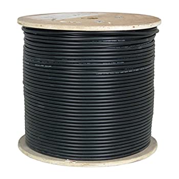 yÁzyAiEgpzVertical Cable Cat6, UTP Dual Jacket, Direct Burial, 1000ft, Black, Bulk Ethernet Cable