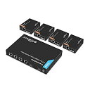 【中古】【輸入品・未使用】gofanco Prophecy 1x4 HDMI延長スプリッター 1080p Cat5e/Cat6/Cat7 イーサネットケーブル ...