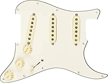 【中古】【輸入品・未使用】Fender ギターパーツ Pre-Wired Strat Pickguard, Original '57/'62 SSS, Parchment 11 Hole PG