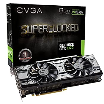 【中古】【輸入品・未使用】EVGA GeForce GTX 1070 SC GAMING ACX 3.0 Black Edition 8GB GDDR5 LED DX12 OSD Support PXOC 08G-P4-5173-KR