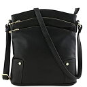 【中古】【輸入品・未使用】トリプルジップポケット ラージ クロスボディバッグ, ブラック, One Size(4)