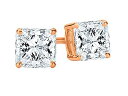【中古】【輸入品・未使用】1/2-2カラット総重量プリンセスダイヤモンドスタッドイヤリング 4プロングスクリューバック (I-Jカラー I1-I2クラリティ)