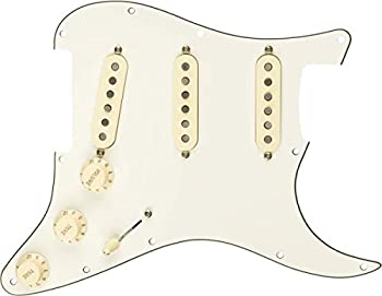 【中古】【輸入品・未使用】Fender ギターパーツ Pre-Wired Strat Pickguard, Custom Shop Fat 50's SSS, Parchment 11 Hole PG