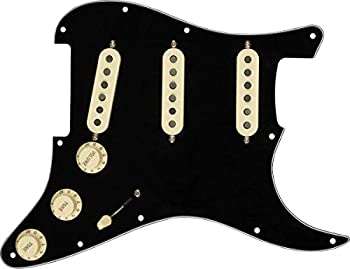 【中古】【輸入品・未使用】Fender ギターパーツ Pre-Wired Strat Pickguard, Custom Shop Texas Special SSS, Black 11 Hole PG 0992342506