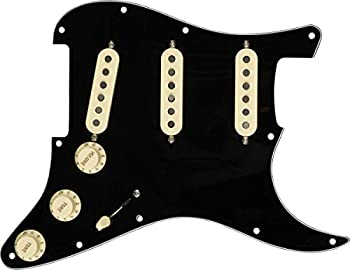 【中古】【輸入品・未使用】Fender ギターパーツ Pre-Wired Strat Pickguard, Custom Shop Fat 50's SSS, Black 11 Hole PG