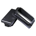 【中古】【輸入品・未使用】Prescott Plastics 3/4 x 1 1/2インチ 長方形ブラックプラスチックプラグエンドキャップ(10)