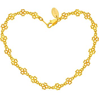 【中古】【輸入品・未使用】LIFETIME JEWELRY 幸運のアンクレット レディース ティーン ガールズ 24K ..