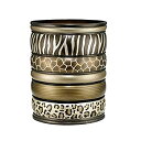 【中古】【輸入品・未使用】pbホームサファリストライプチョコレートBathコレクション Wastebasket ブラウン