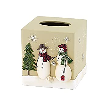 【中古】【輸入品・未使用】Avanti Snowmen Gatheringティッシュカバー One Size レッド