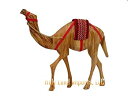 【中古】【輸入品・未使用】Olive Wood Camel with Red Saddle 19cm H.