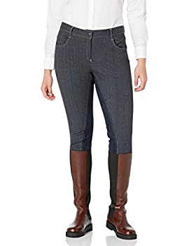 (24 R, Indigo) - Ovation Euro Melange Knee Patch Breech
