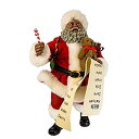 yÁzyAiEgpzKurt Adler 27cm Fabriche' Black Santa with List and Candy Cane