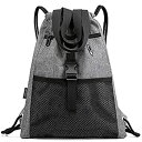 【中古】【輸入品・未使用】Peicees 引き紐付きバックパック スポーツバックパック ジムバッグ 男女兼用(4)