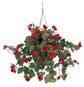 【中古】【輸入品・未使用】ほぼ自然6616-rd Begonia Hanging Basket,レッド