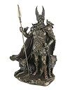 【中古】【輸入品・未使用】(Bronze) - 25cm Norse God - Odin Cold Cast Bronze Sculpture Figurin...