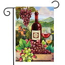 【中古】【輸入品 未使用】Briarwood Lane Wine Country Summer Garden Flag Vineyard Grapes 12.5 x 18 並行輸入品