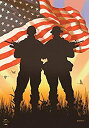 【中古】【輸入品・未使用】Briarwood Lane American Heroes Patriotic Garden Flag Military Troops 12.5