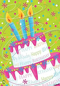 Briarwood Lane Birthday Cake Celebration Garden Flag Happy Birthday 12.5" x 18" 