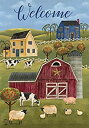 【中古】【輸入品 未使用】Briarwood Lane Spring Countryside Welcome Garden Flag Primitive Salt Box House 12.5 x 18 並行輸入品