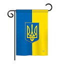 【中古】【輸入品 未使用】Breeze Decor G158192 Ukraine Flags of The World Nationality Impressions Decorative Vertical Garden Flag 13 x 18.5 Printed in USA Mult