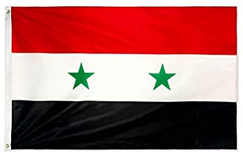 šۡ͢ʡ̤ѡSyria Flag 3x5ft Two Stars Printed Polyester Flag with Gr...