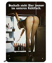 【中古】【輸入品・未使用】Swono Girl Drink Beer Tin Signs,That's Why Beer is Always at The Bo...