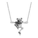 yÁzyAiEgpzJOYID Cute Hanging Frog Pendant Necklace Vintage Silver Plated Funny Animal Necklace for Women Men Children [sAi]
