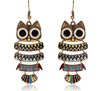 šۡ͢ʡ̤ѡCUTIEJEWELRY Owl Bird Dangle Earrings [¹͢]