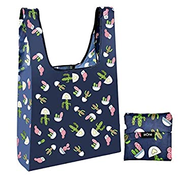 yÁzyAiEgpzReusable Grocery Bags Portable Fold Shopping Tote Bags with Pouch - Cactus 1 Pack [sAi]
