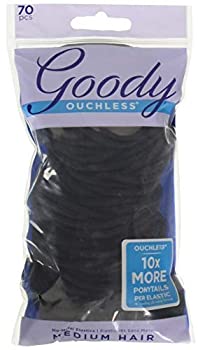 Goody Women's Hair Ouchless No Metal Black Hair Elastics Storage Pack, 4mm, 70 Count 商品カテゴリー: ヘアアクセサリー 