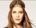 【中古】【輸入品 未使用】Chargances Bohemia Women Gold Disc Head Chain Headband Hair Accessories Boho Head Dress Forehead Headpiece for Weeding Bride Bridesmaid