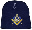 【中古】【輸入品 未使用】8 inch Navy Blue Freemason Masonic Embroidered Winter Beanie Skull Cap Toboggan Mason Hat 商品カテゴリー: 帽子 並行輸入品