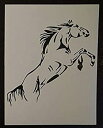 【中古】【輸入品 未使用】Reusable Sturdy Stencil Rearing Horse 8.5 inch x 11 inch Cut Stencil Sheet (not Paper) Arts and Crafts Material Scrapbooking for Airbru