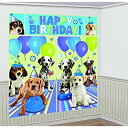 【中古】【輸入品 未使用】Adorable Party Pups Birthday Party Scene Setter Decoration, 6 039 , Multi 並行輸入品