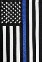 【中古】【輸入品・未使用】Briarwood Lane Thin Blue Line Police Applique & Embroidered Garden Flag 12.5