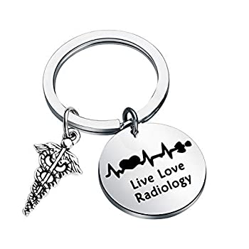 【中古】【輸入品・未使用】AKTAP Radiology Gift?Live Love Radiology Keychain?Gift for Radiologist?Sonographerist Radiology Tech Jewelry Radiology Technician Gi