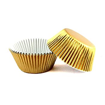 【中古】【輸入品 未使用】Warmparty Foil Baking Cups Cupcake Liners, Standard Sized, 200 Count (Gold) 並行輸入品