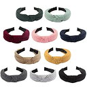 【中古】【輸入品 未使用】Jaciya 10 Pieces Knotted Headbands for Women Solid Headbands for Women Wide Headbands for Women Knot Headband 10 Colors Diademas para M