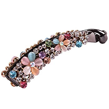 【中古】【輸入品 未使用】Casualfashion Sparkly Cryrstal Rhinestone Banana Hair Clips Comb for Lady Women Ponytail Holder (Mulitcolor) 商品カテゴリー: ヘアアクセ