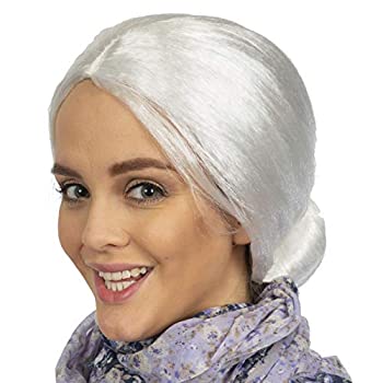 【中古】【輸入品 未使用】Skeleteen White Old Lady Wig - White Granny Costume Accessories Wig with Bun for Adults and Kids 商品カテゴリー: ヘアアクセサリー 並行