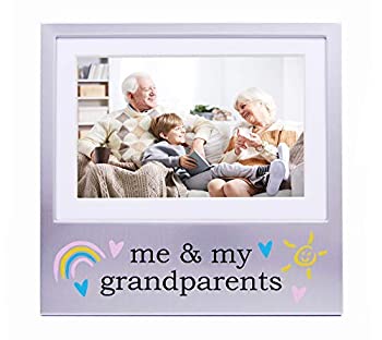 šۡ͢ʡ̤ѡHaysom Interiors Me &My Grandparents Brushed Silver 6 inch x 4 inch Picture Frame ʥƥ꡼:  ե졼 [¹͢]