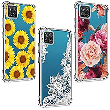 【中古】【輸入品・未使用】(3 Pack) Galaxy A12 5G Case Samsung A12 5G Case for Girls Women Shock-Absorption Anti-Scratch Crystal Clear Soft TPU Slim Bumper Protec