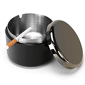【中古】【輸入品・未使用】Ashtray for Cigarettes Indoor or Outdoor FriyGardcn Ashtray for Weed Cool Cute and Standing Ashtray Black Plastic Ashtray with a Stainl 【中古】【輸入品・未使用】Ashtray for Cigarettes Indoor or Outdoor FriyGardcn Ashtray for Weed Cool Cute and Standing Ashtray Black Plastic Ashtray with a Stainl