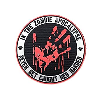 šۡ͢ʡ̤ѡPVC Morale Patch - Zombie Red Handed 3 inch (3D) Glow in ...
