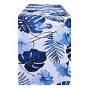 【中古】【輸入品 未使用】Winotic Table Runners 72 Inches Long, White Blue Leaves Flower Farmhouse Table Linens for Kitchen Dining Coffee Table Parties Wedding L